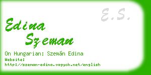 edina szeman business card